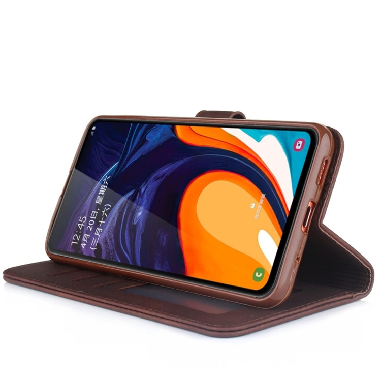 For Galaxy A20s Diaobaolee Pure Fresh Texture Horizontal Flip Leather Case, with Holder & Card Slot & Wallet & Photo Frame