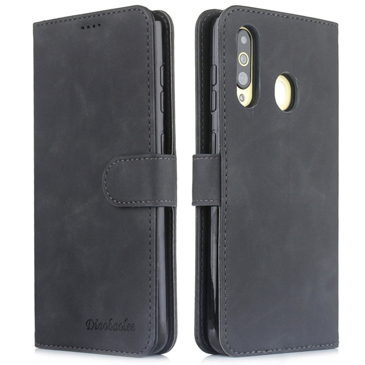 For Galaxy A20s Diaobaolee Pure Fresh Texture Horizontal Flip Leather Case, with Holder & Card Slot & Wallet & Photo Frame
