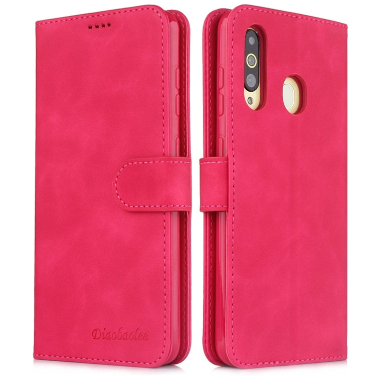 For Galaxy A20s Diaobaolee Pure Fresh Texture Horizontal Flip Leather Case, with Holder & Card Slot & Wallet & Photo Frame