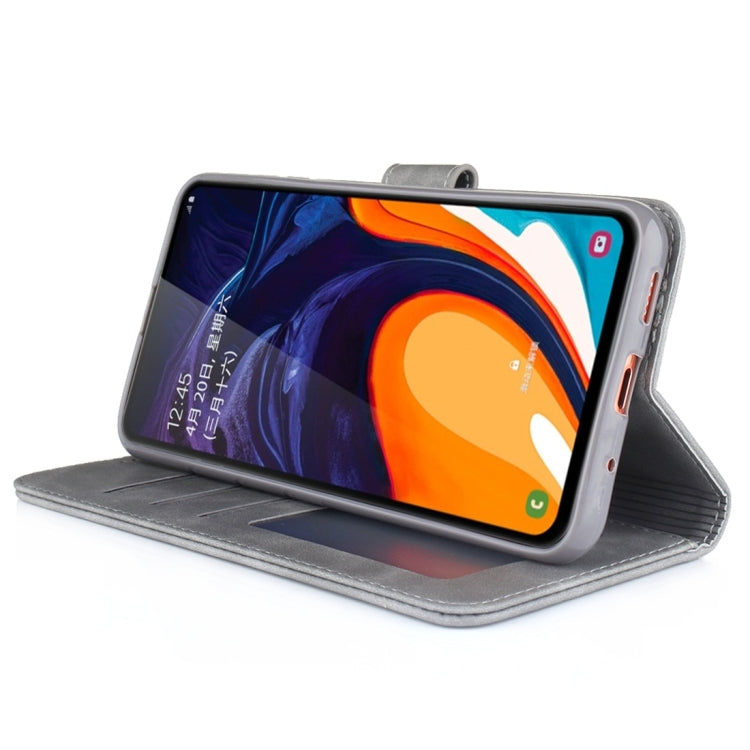 For Galaxy A20s Diaobaolee Pure Fresh Texture Horizontal Flip Leather Case, with Holder & Card Slot & Wallet & Photo Frame