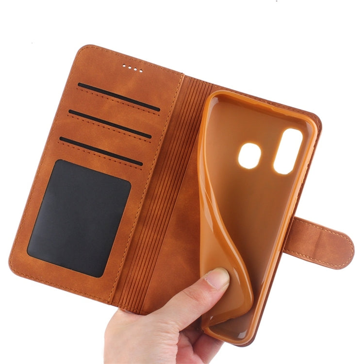 For Galaxy A40 Diaobaolee Pure Fresh Texture Horizontal Flip Leather Case, with Holder & Card Slot & Wallet & Photo Frame