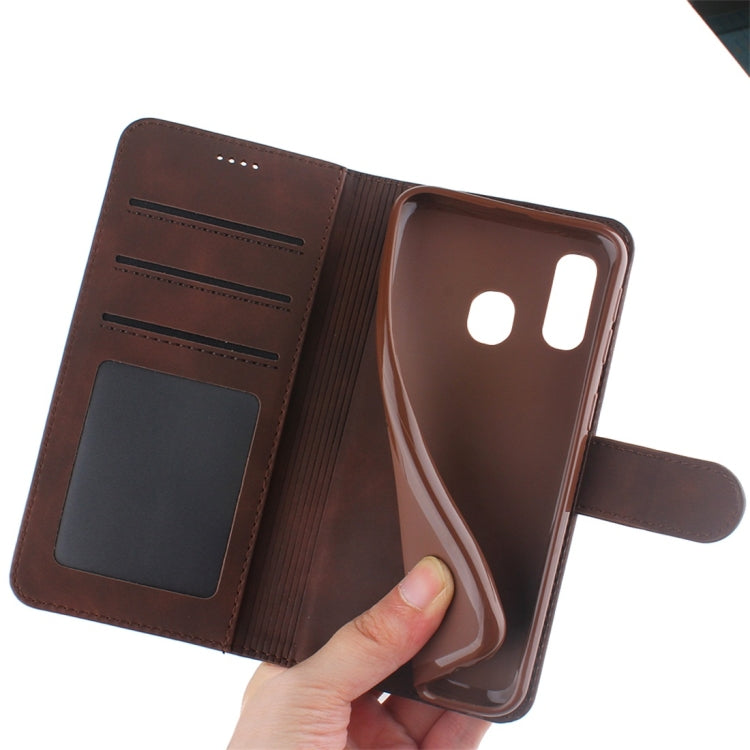 For Galaxy A40 Diaobaolee Pure Fresh Texture Horizontal Flip Leather Case, with Holder & Card Slot & Wallet & Photo Frame