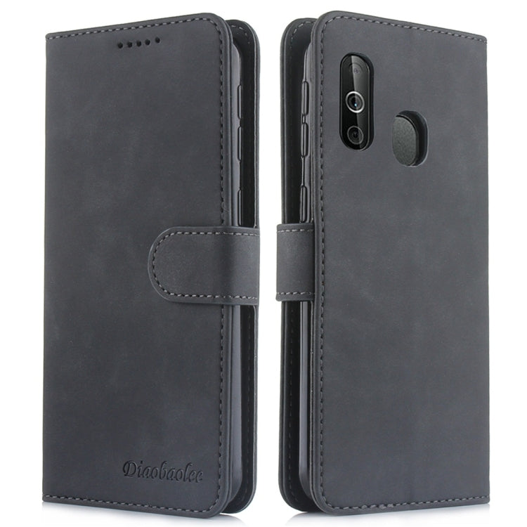 For Galaxy A40 Diaobaolee Pure Fresh Texture Horizontal Flip Leather Case, with Holder & Card Slot & Wallet & Photo Frame