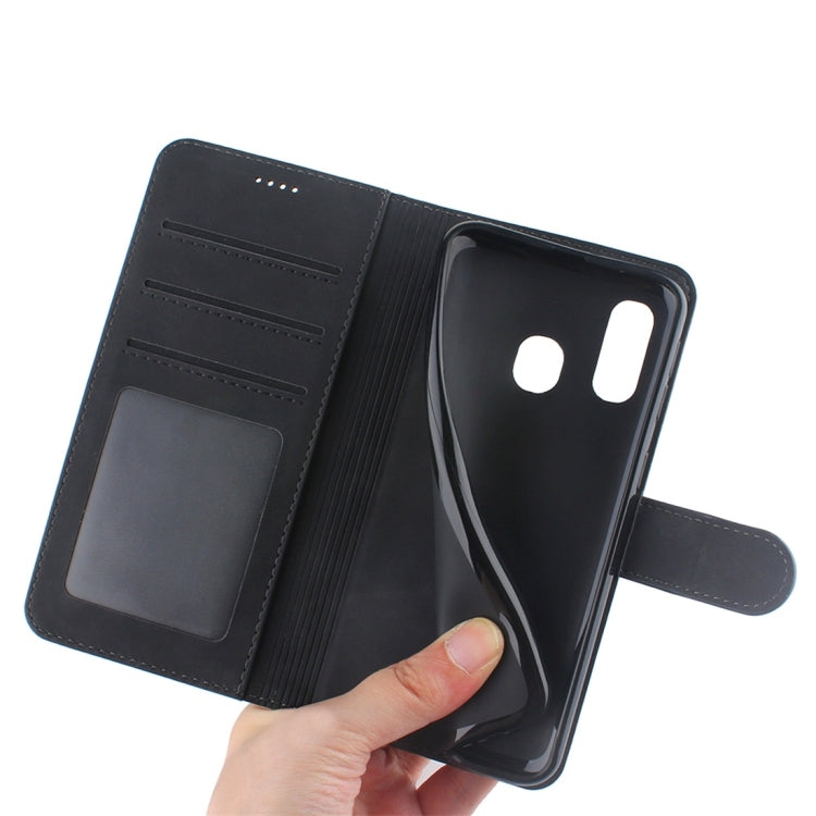 For Galaxy A40 Diaobaolee Pure Fresh Texture Horizontal Flip Leather Case, with Holder & Card Slot & Wallet & Photo Frame
