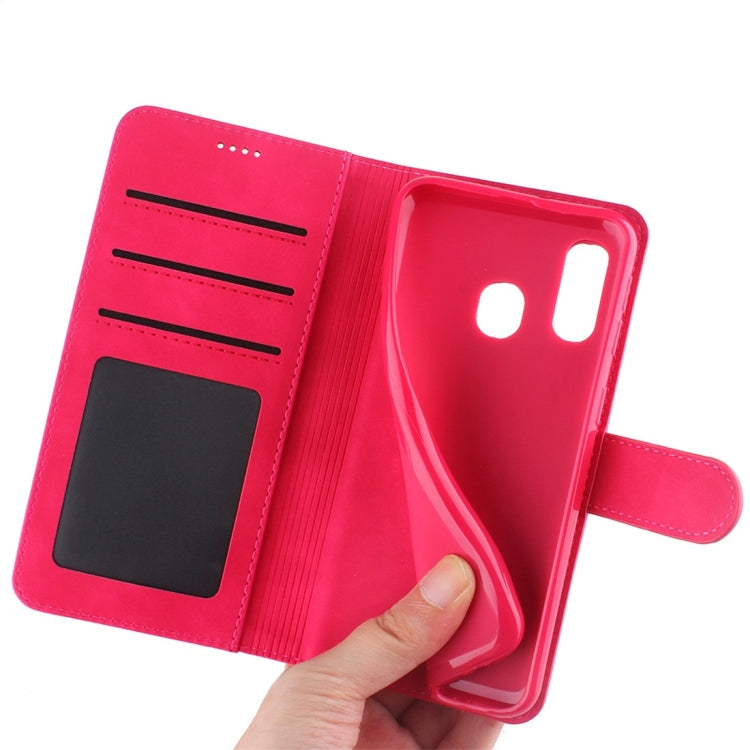 For Galaxy A40 Diaobaolee Pure Fresh Texture Horizontal Flip Leather Case, with Holder & Card Slot & Wallet & Photo Frame