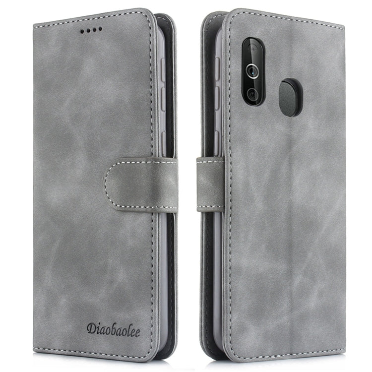 For Galaxy A40 Diaobaolee Pure Fresh Texture Horizontal Flip Leather Case, with Holder & Card Slot & Wallet & Photo Frame