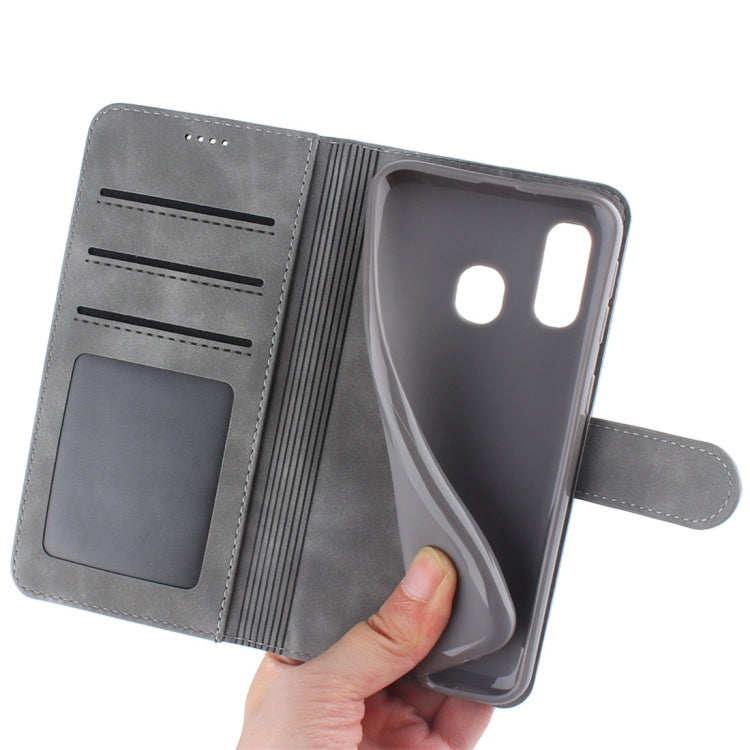 For Galaxy A40 Diaobaolee Pure Fresh Texture Horizontal Flip Leather Case, with Holder & Card Slot & Wallet & Photo Frame