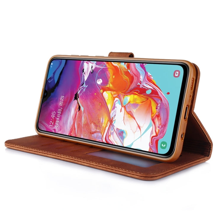 For Galaxy A70 Diaobaolee Pure Fresh Texture Horizontal Flip Leather Case, with Holder & Card Slot & Wallet & Photo Frame