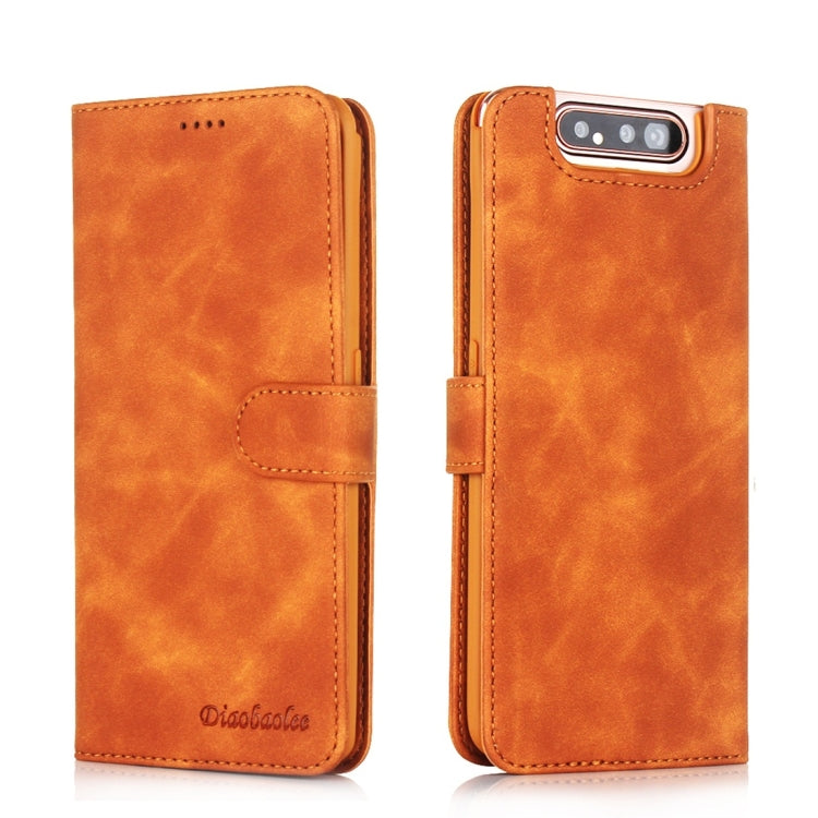 For Galaxy A80 / A90 Diaobaolee Pure Fresh Texture Horizontal Flip Leather Case, with Holder & Card Slot & Wallet & Photo Frame