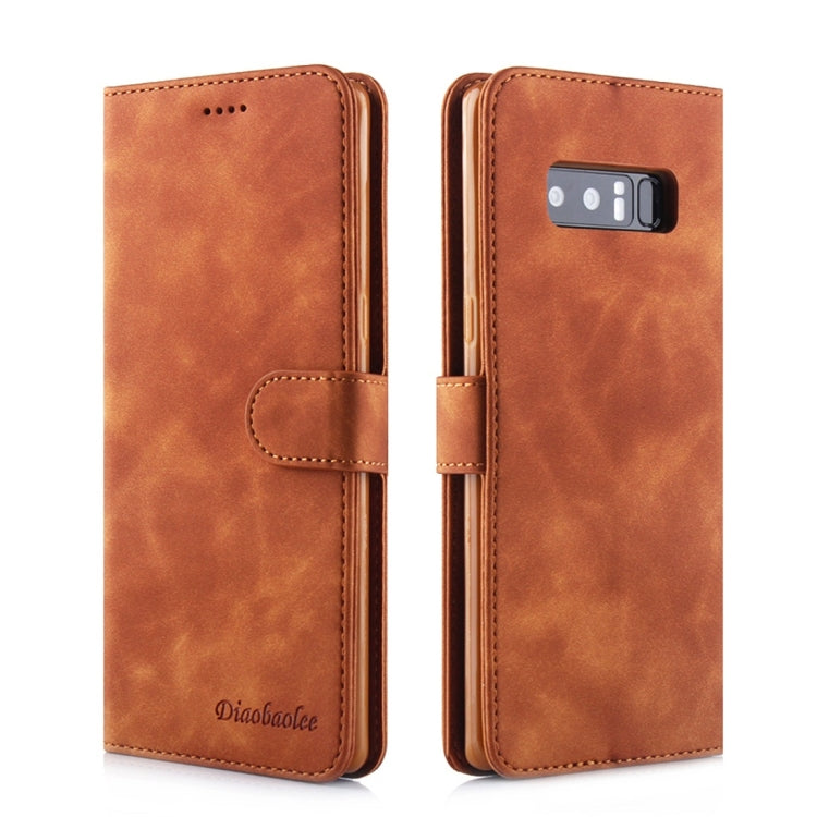 For Galaxy Note 8 Diaobaolee Pure Fresh Texture Horizontal Flip Leather Case, with Holder & Card Slot & Wallet & Photo Frame