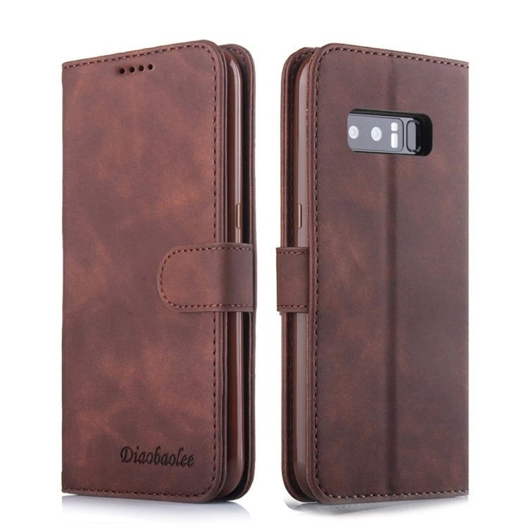 For Galaxy Note 8 Diaobaolee Pure Fresh Texture Horizontal Flip Leather Case, with Holder & Card Slot & Wallet & Photo Frame
