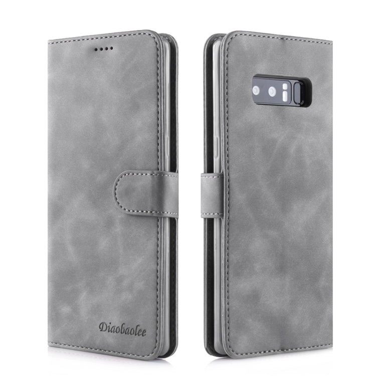 For Galaxy Note 8 Diaobaolee Pure Fresh Texture Horizontal Flip Leather Case, with Holder & Card Slot & Wallet & Photo Frame
