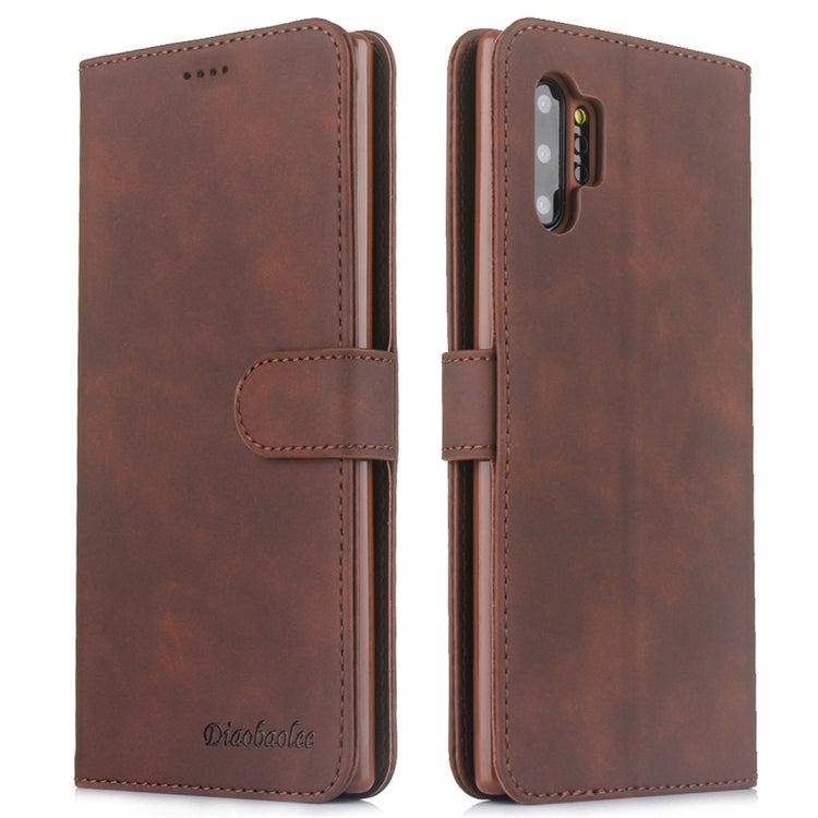 For Galaxy Note 10+ Diaobaolee Pure Fresh Texture Horizontal Flip Leather Case, with Holder & Card Slot & Wallet & Photo Frame