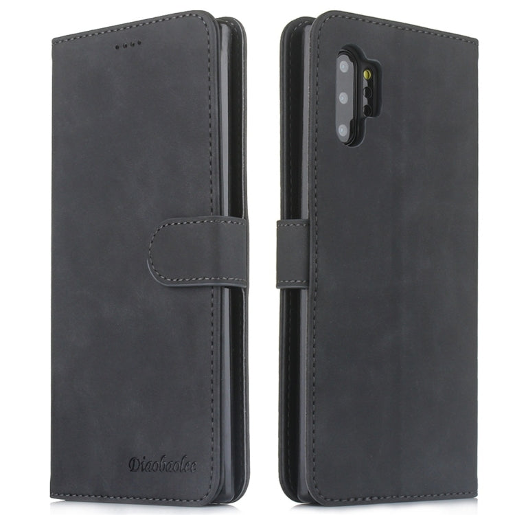 For Galaxy Note 10+ Diaobaolee Pure Fresh Texture Horizontal Flip Leather Case, with Holder & Card Slot & Wallet & Photo Frame