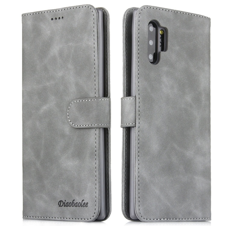 For Galaxy Note 10+ Diaobaolee Pure Fresh Texture Horizontal Flip Leather Case, with Holder & Card Slot & Wallet & Photo Frame