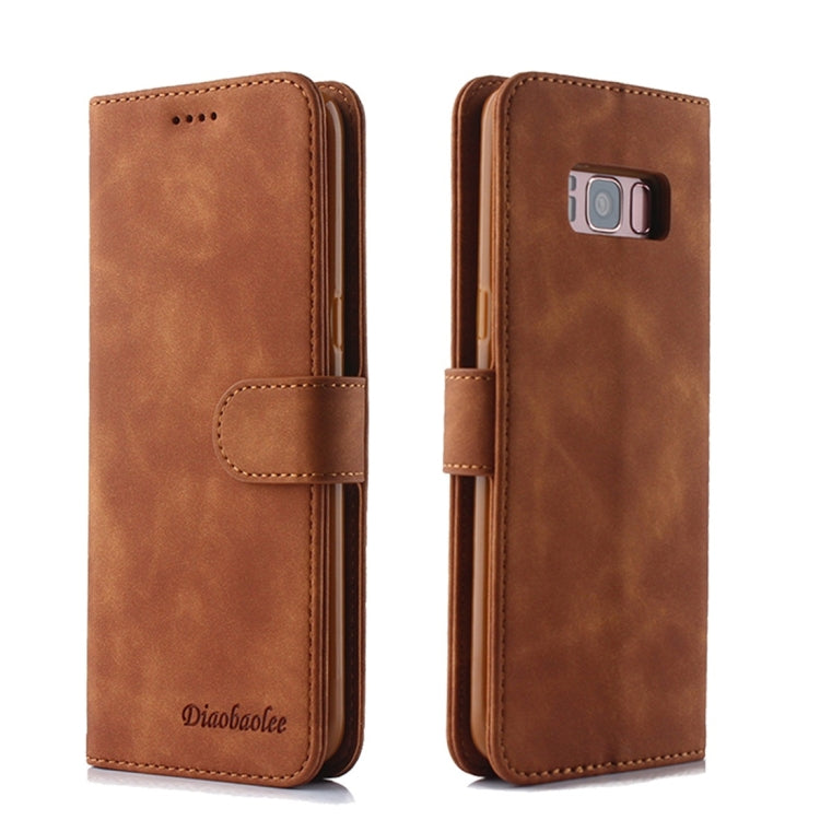 For Galaxy S8 Diaobaolee Pure Fresh Texture Horizontal Flip Leather Case, with Holder & Card Slot & Wallet & Photo Frame