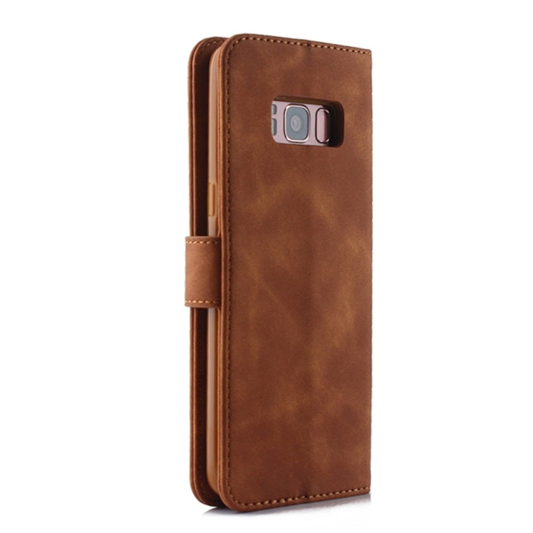 For Galaxy S8 Diaobaolee Pure Fresh Texture Horizontal Flip Leather Case, with Holder & Card Slot & Wallet & Photo Frame