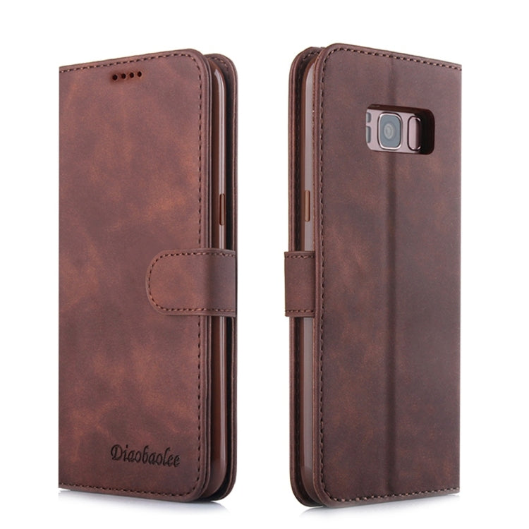 For Galaxy S8 Diaobaolee Pure Fresh Texture Horizontal Flip Leather Case, with Holder & Card Slot & Wallet & Photo Frame