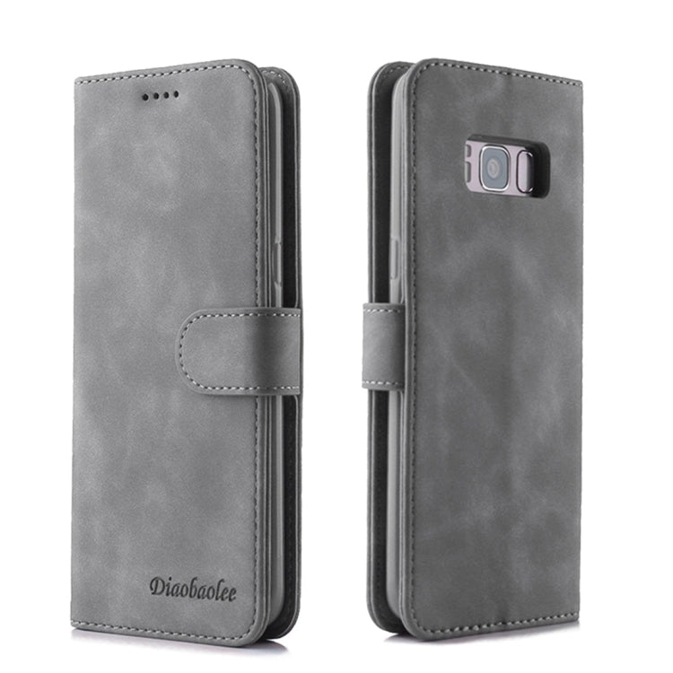 For Galaxy S8 Diaobaolee Pure Fresh Texture Horizontal Flip Leather Case, with Holder & Card Slot & Wallet & Photo Frame