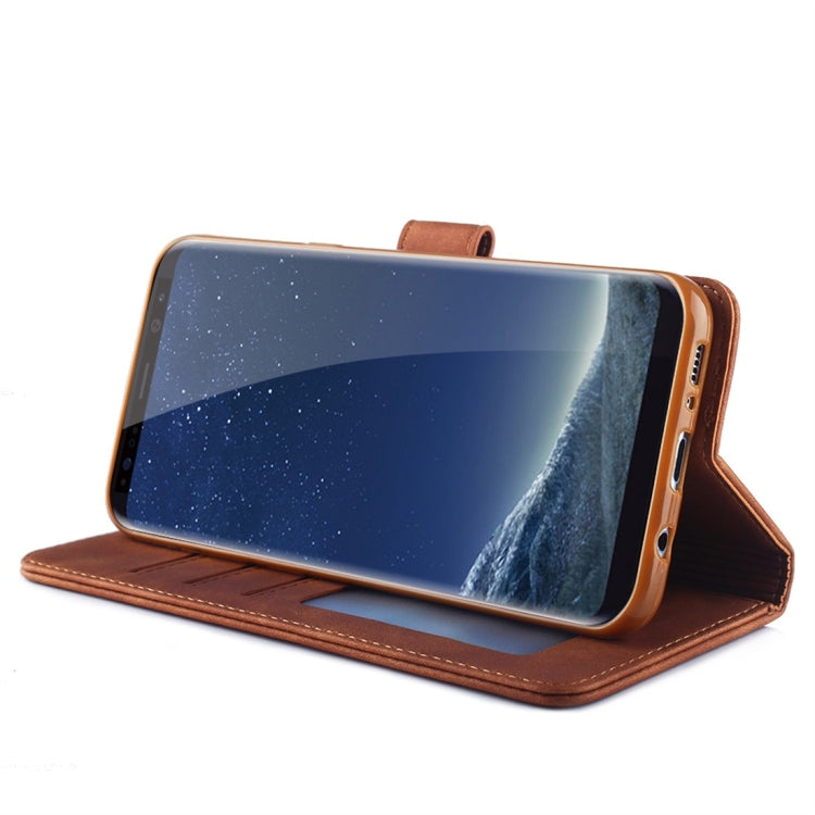For Galaxy S8+ Diaobaolee Pure Fresh Texture Horizontal Flip Leather Case, with Holder & Card Slot & Wallet & Photo Frame