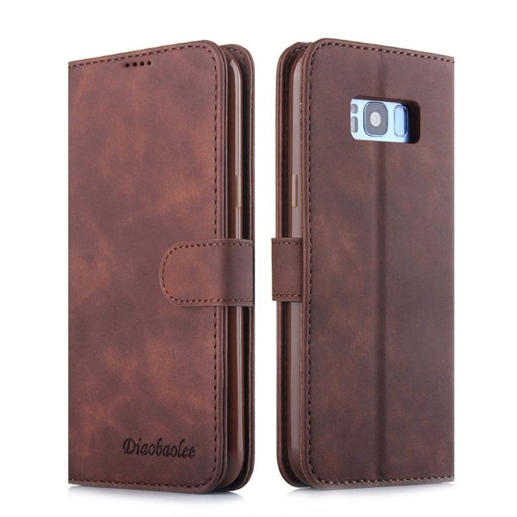 For Galaxy S8+ Diaobaolee Pure Fresh Texture Horizontal Flip Leather Case, with Holder & Card Slot & Wallet & Photo Frame