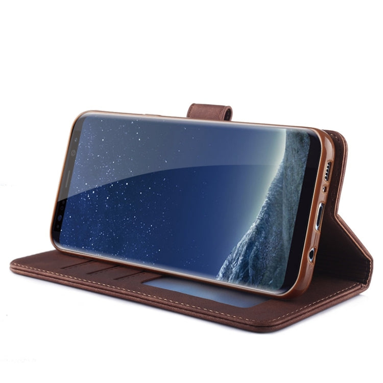 For Galaxy S8+ Diaobaolee Pure Fresh Texture Horizontal Flip Leather Case, with Holder & Card Slot & Wallet & Photo Frame