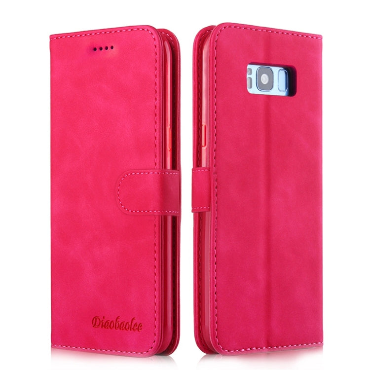 For Galaxy S8+ Diaobaolee Pure Fresh Texture Horizontal Flip Leather Case, with Holder & Card Slot & Wallet & Photo Frame