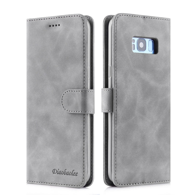 For Galaxy S8+ Diaobaolee Pure Fresh Texture Horizontal Flip Leather Case, with Holder & Card Slot & Wallet & Photo Frame