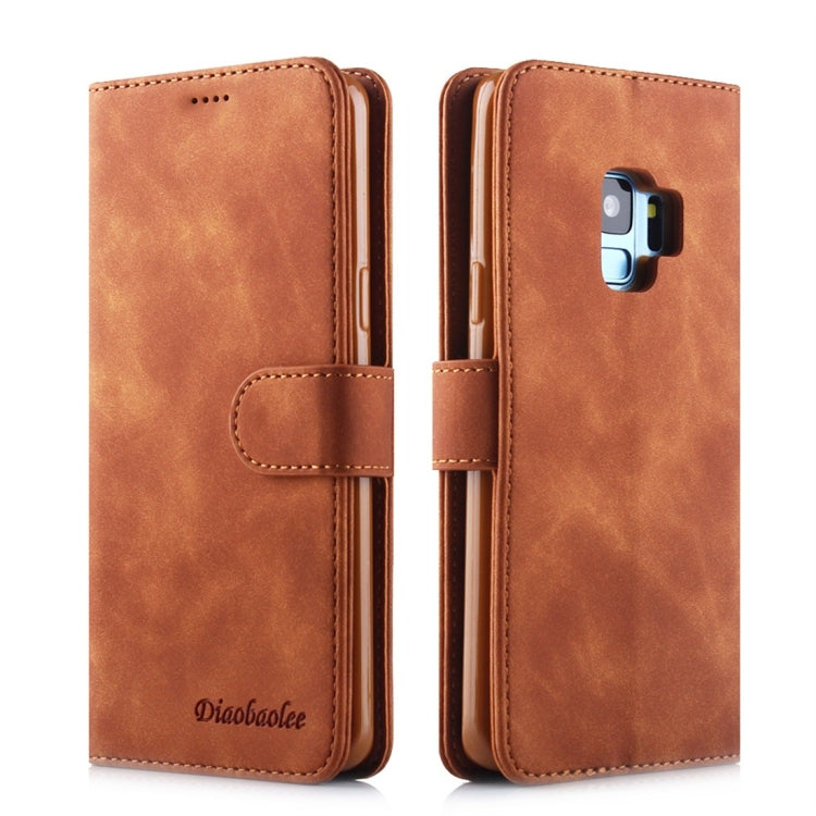 For Galaxy S9 Diaobaolee Pure Fresh Texture Horizontal Flip Leather Case, with Holder & Card Slot & Wallet & Photo Frame