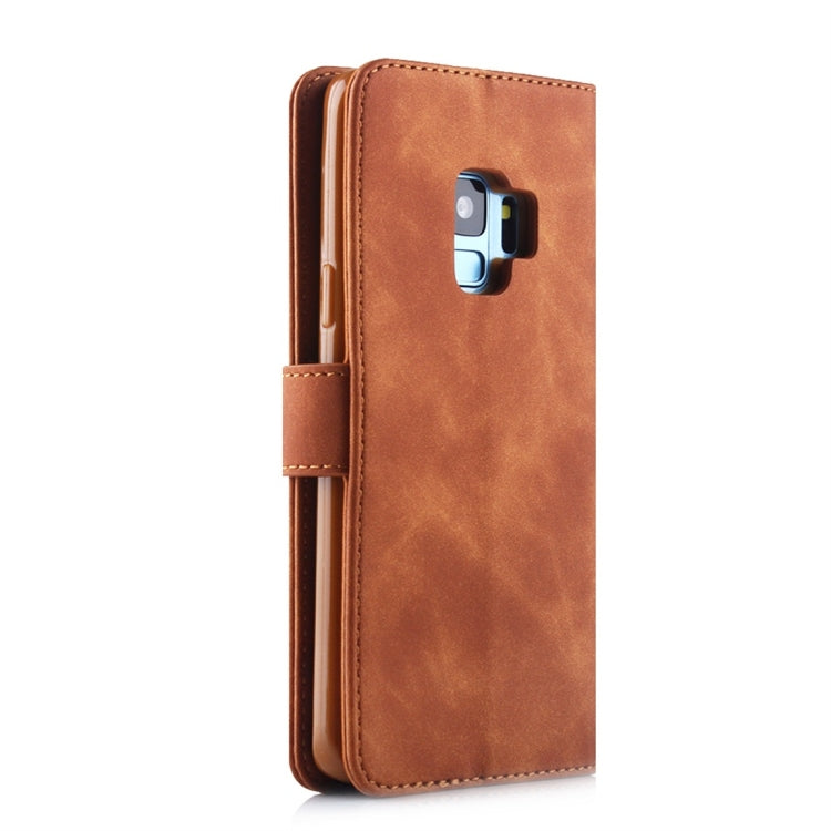 For Galaxy S9 Diaobaolee Pure Fresh Texture Horizontal Flip Leather Case, with Holder & Card Slot & Wallet & Photo Frame