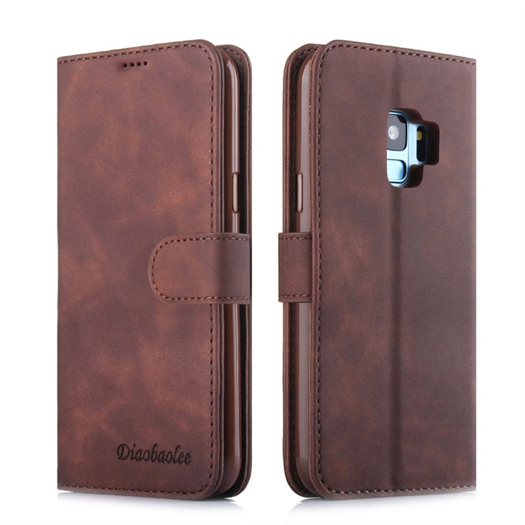 For Galaxy S9 Diaobaolee Pure Fresh Texture Horizontal Flip Leather Case, with Holder & Card Slot & Wallet & Photo Frame