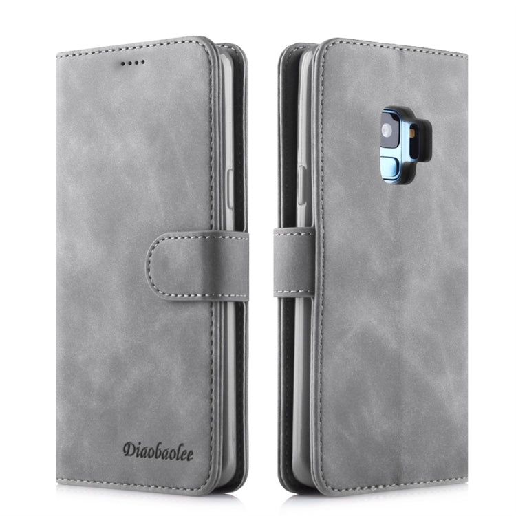 For Galaxy S9 Diaobaolee Pure Fresh Texture Horizontal Flip Leather Case, with Holder & Card Slot & Wallet & Photo Frame