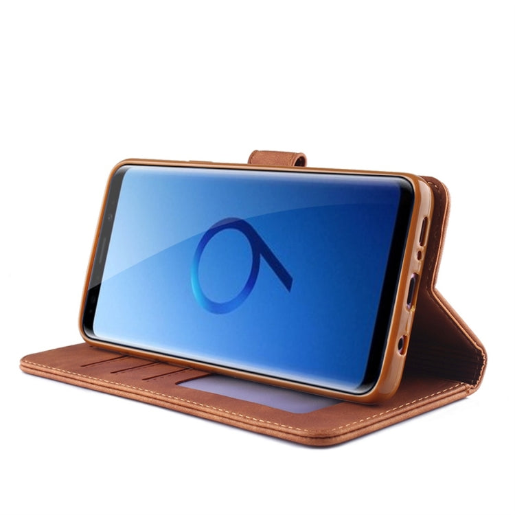 For Galaxy S9+ Diaobaolee Pure Fresh Texture Horizontal Flip Leather Case, with Holder & Card Slot & Wallet & Photo Frame