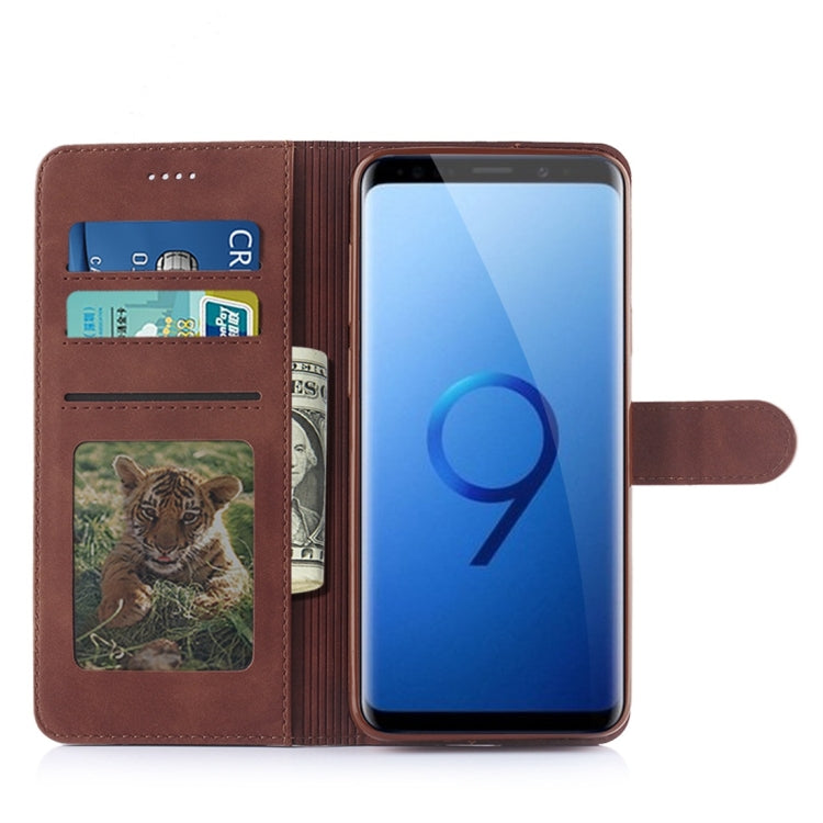 For Galaxy S9+ Diaobaolee Pure Fresh Texture Horizontal Flip Leather Case, with Holder & Card Slot & Wallet & Photo Frame
