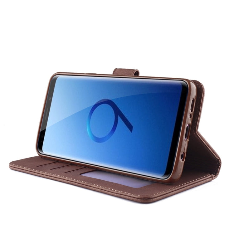 For Galaxy S9+ Diaobaolee Pure Fresh Texture Horizontal Flip Leather Case, with Holder & Card Slot & Wallet & Photo Frame