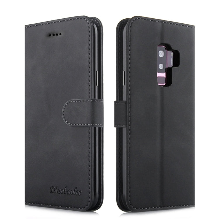 For Galaxy S9+ Diaobaolee Pure Fresh Texture Horizontal Flip Leather Case, with Holder & Card Slot & Wallet & Photo Frame