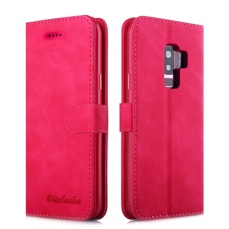 For Galaxy S9+ Diaobaolee Pure Fresh Texture Horizontal Flip Leather Case, with Holder & Card Slot & Wallet & Photo Frame