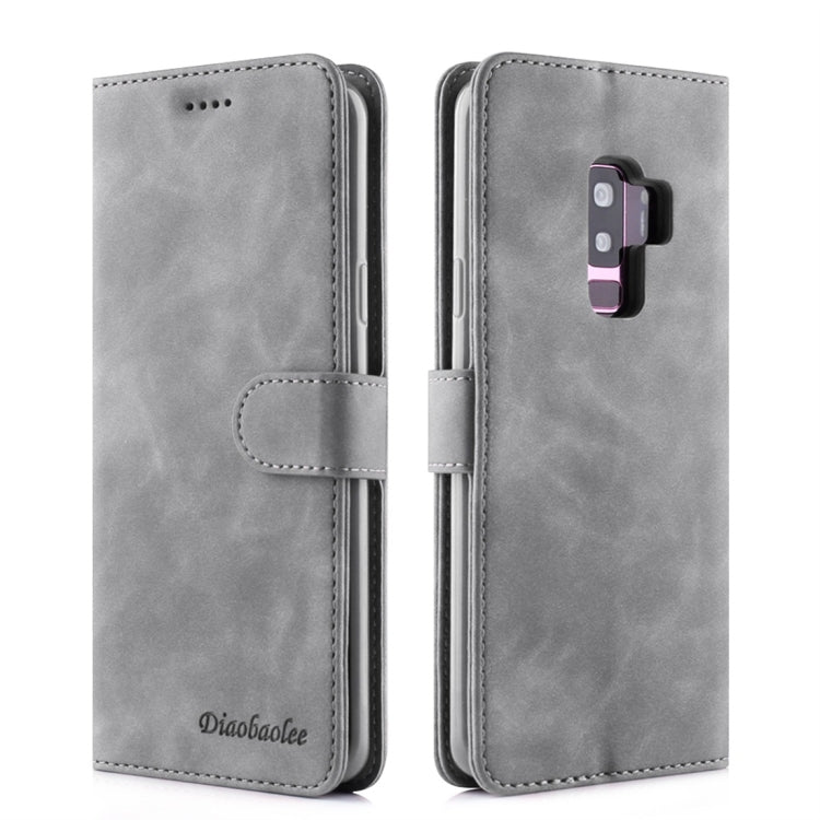 For Galaxy S9+ Diaobaolee Pure Fresh Texture Horizontal Flip Leather Case, with Holder & Card Slot & Wallet & Photo Frame
