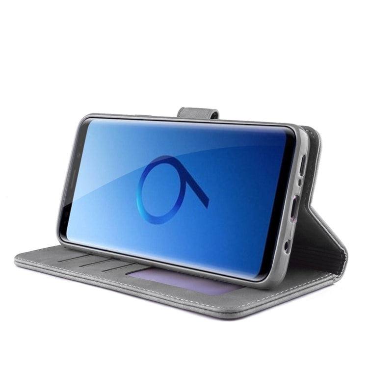 For Galaxy S9+ Diaobaolee Pure Fresh Texture Horizontal Flip Leather Case, with Holder & Card Slot & Wallet & Photo Frame