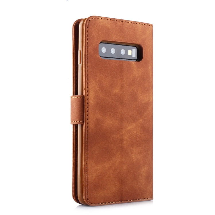 For Galaxy S10 Diaobaolee Pure Fresh Texture Horizontal Flip Leather Case, with Holder & Card Slot & Wallet & Photo Frame
