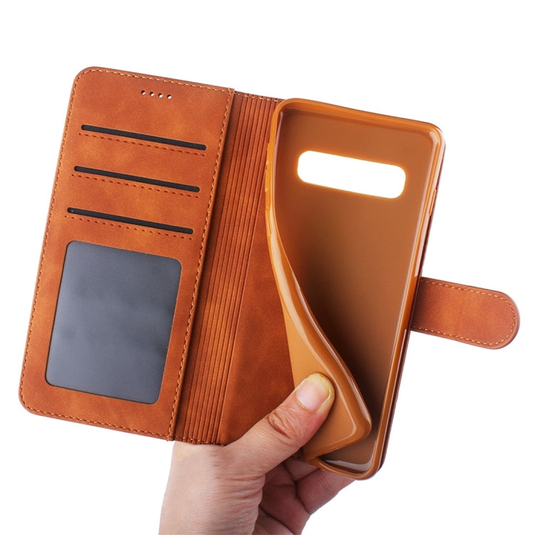 For Galaxy S10 Diaobaolee Pure Fresh Texture Horizontal Flip Leather Case, with Holder & Card Slot & Wallet & Photo Frame