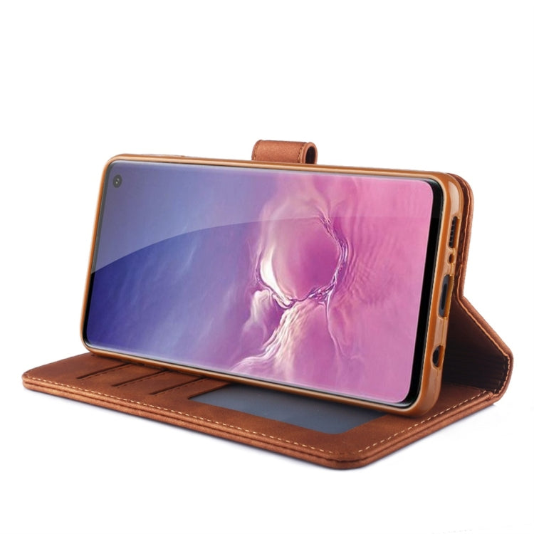 For Galaxy S10 Diaobaolee Pure Fresh Texture Horizontal Flip Leather Case, with Holder & Card Slot & Wallet & Photo Frame