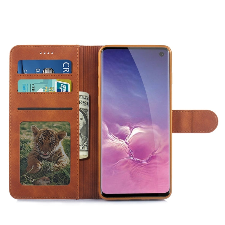 For Galaxy S10 Diaobaolee Pure Fresh Texture Horizontal Flip Leather Case, with Holder & Card Slot & Wallet & Photo Frame