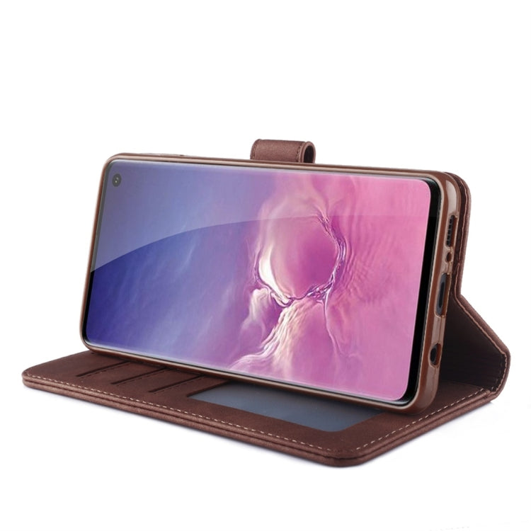 For Galaxy S10 Diaobaolee Pure Fresh Texture Horizontal Flip Leather Case, with Holder & Card Slot & Wallet & Photo Frame