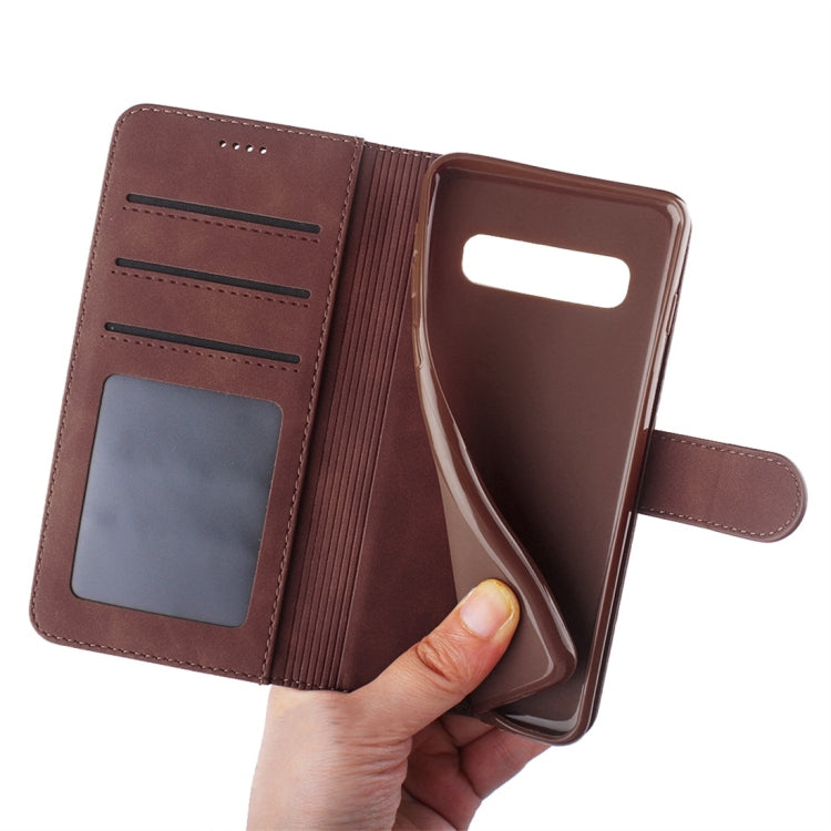 For Galaxy S10 Diaobaolee Pure Fresh Texture Horizontal Flip Leather Case, with Holder & Card Slot & Wallet & Photo Frame