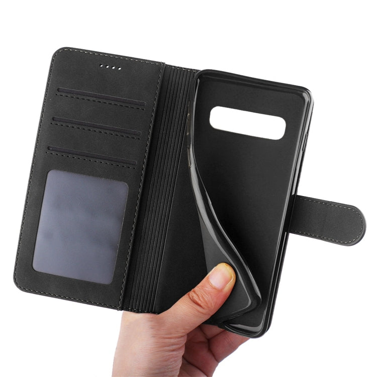 For Galaxy S10 Diaobaolee Pure Fresh Texture Horizontal Flip Leather Case, with Holder & Card Slot & Wallet & Photo Frame
