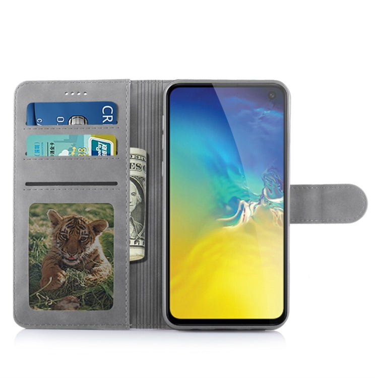 For Galaxy S10e Diaobaolee Pure Fresh Texture Horizontal Flip Leather Case, with Holder & Card Slot & Wallet & Photo Frame
