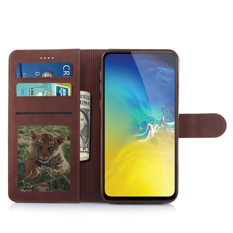 For Galaxy S10e Diaobaolee Pure Fresh Texture Horizontal Flip Leather Case, with Holder & Card Slot & Wallet & Photo Frame