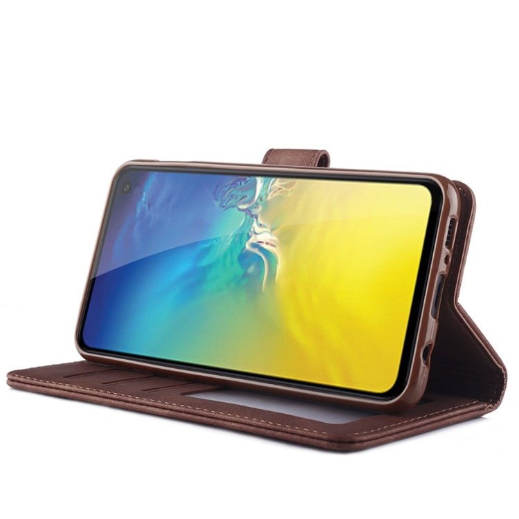 For Galaxy S10e Diaobaolee Pure Fresh Texture Horizontal Flip Leather Case, with Holder & Card Slot & Wallet & Photo Frame
