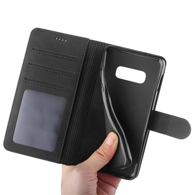 For Galaxy S10e Diaobaolee Pure Fresh Texture Horizontal Flip Leather Case, with Holder & Card Slot & Wallet & Photo Frame